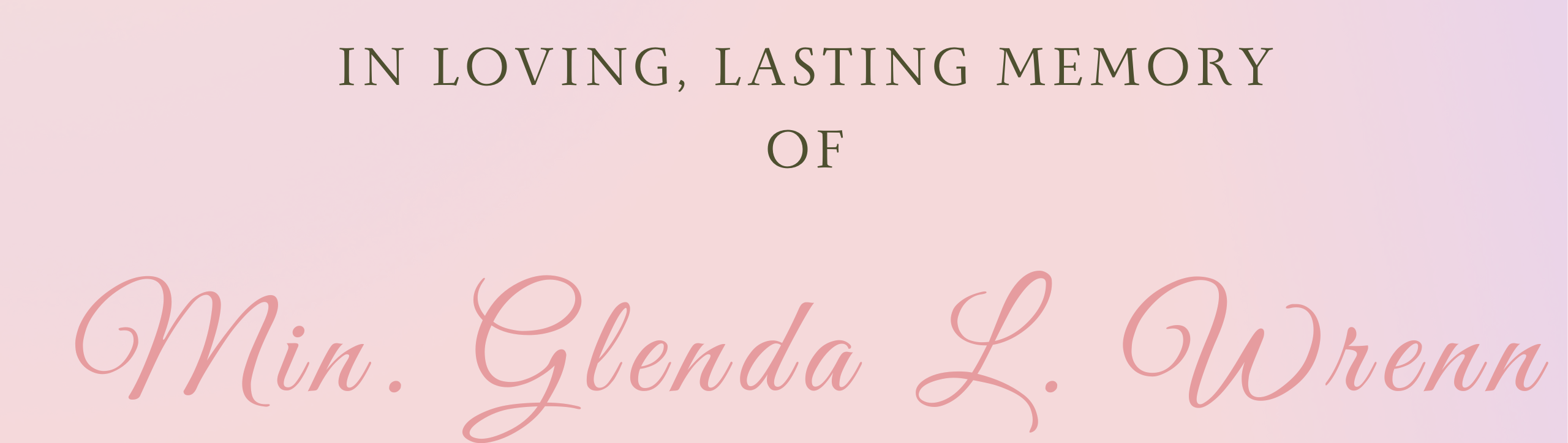 Minister Glenda L. Wrenn Logo